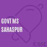Govt Ms Sahaspur Middle School Logo