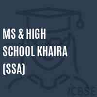 Ms & High School Khaira (Ssa) Logo