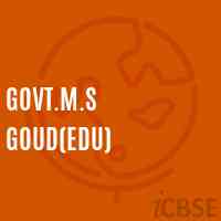 Govt.M.S Goud(Edu) Secondary School Logo