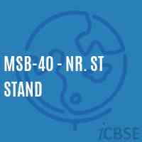 Msb-40 - Nr. St Stand Middle School Logo