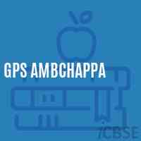 Gps Ambchappa Primary School Logo