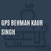 Gps Behman Kaur Singh Primary School Logo