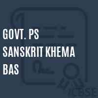 Govt. Ps Sanskrit Khema Bas Primary School Logo
