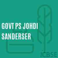 Govt Ps Johdi Sanderser Primary School Logo