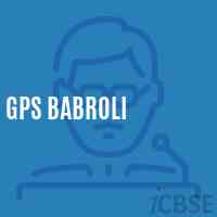 Gps Babroli Primary School Logo