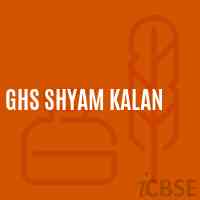 Ghs Shyam Kalan Secondary School Logo