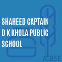 Shaheed Captain D K Khola Public School Logo