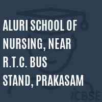 Aluri School of Nursing, Near R.T.C. Bus Stand, Prakasam Logo