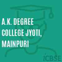 A.K. Degree College Jyoti, Mainpuri Logo