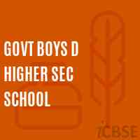 Govt Boys D Higher Sec School Logo