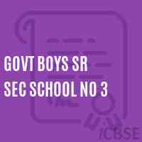 Govt Boys Sr Sec School No 3 Logo