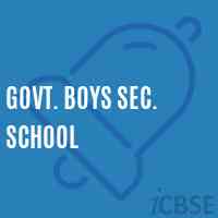 Govt. Boys Sec. School Logo
