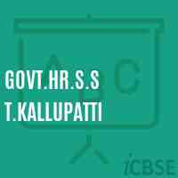 Govt.Hr.S.S T.Kallupatti High School Logo