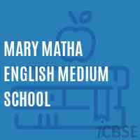 Mary Matha English Medium School Logo