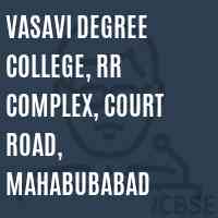 Vasavi Degree College, RR Complex, Court Road, Mahabubabad Logo