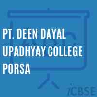 Pt. Deen Dayal Upadhyay College Porsa Logo