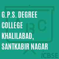 G.P.S. Degree College Khalilabad, Santkabir Nagar Logo