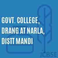 Govt. College, Drang at Narla, Distt Mandi Logo