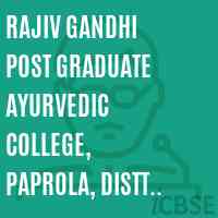 Rajiv Gandhi Post Graduate Ayurvedic College, Paprola, Distt Kangra Logo