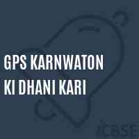 Gps Karnwaton Ki Dhani Kari Primary School Logo