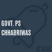 Govt. Ps Chhabriwas Primary School Logo