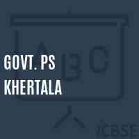 Govt. Ps Khertala Primary School Logo