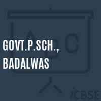 Govt.P.Sch., Badalwas Primary School Logo