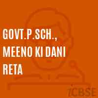 Govt.P.Sch., Meeno Ki Dani Reta Primary School Logo