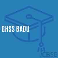 Ghss Badu High School Logo
