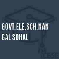 Govt.Ele.Sch.Nangal Sohal Primary School Logo