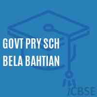 Govt Pry Sch Bela Bahtian Primary School Logo
