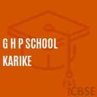 G H P School Karike Logo