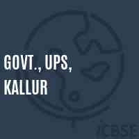 Govt., Ups, Kallur Middle School Logo