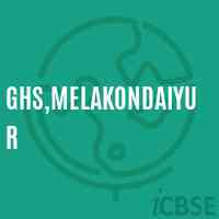 Ghs,Melakondaiyur Secondary School Logo