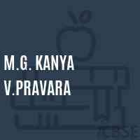 M.G. Kanya V.Pravara Secondary School Logo