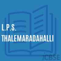 L.P.S. Thalemaradahalli Primary School Logo