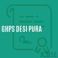 Ghps Desi Pura Middle School Logo