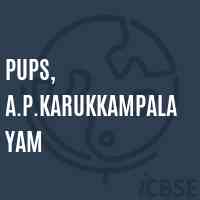 Pups, A.P.Karukkampalayam Primary School Logo