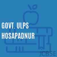 Govt. Ulps Hosapadnur Primary School Logo