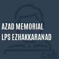 Azad Memorial Lps Ezhakkaranad Primary School Logo