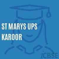 St Marys Ups Karoor Middle School Logo