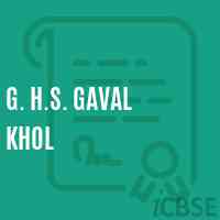 G. H.S. Gaval Khol Secondary School Logo
