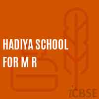 Hadiya School For M R Logo