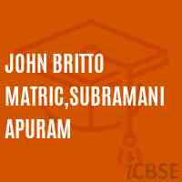 John Britto Matric,Subramaniapuram Secondary School Logo