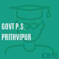 Govt P.S. Prithvipur Primary School Logo