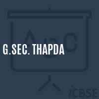 G.Sec. Thapda Secondary School Logo