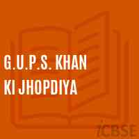 G.U.P.S. Khan Ki Jhopdiya Middle School Logo