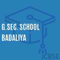 G.Sec. School Badaliya Logo