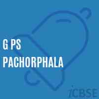 G Ps Pachorphala Primary School Logo