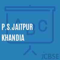 P.S.Jaitpur Khandia Primary School Logo